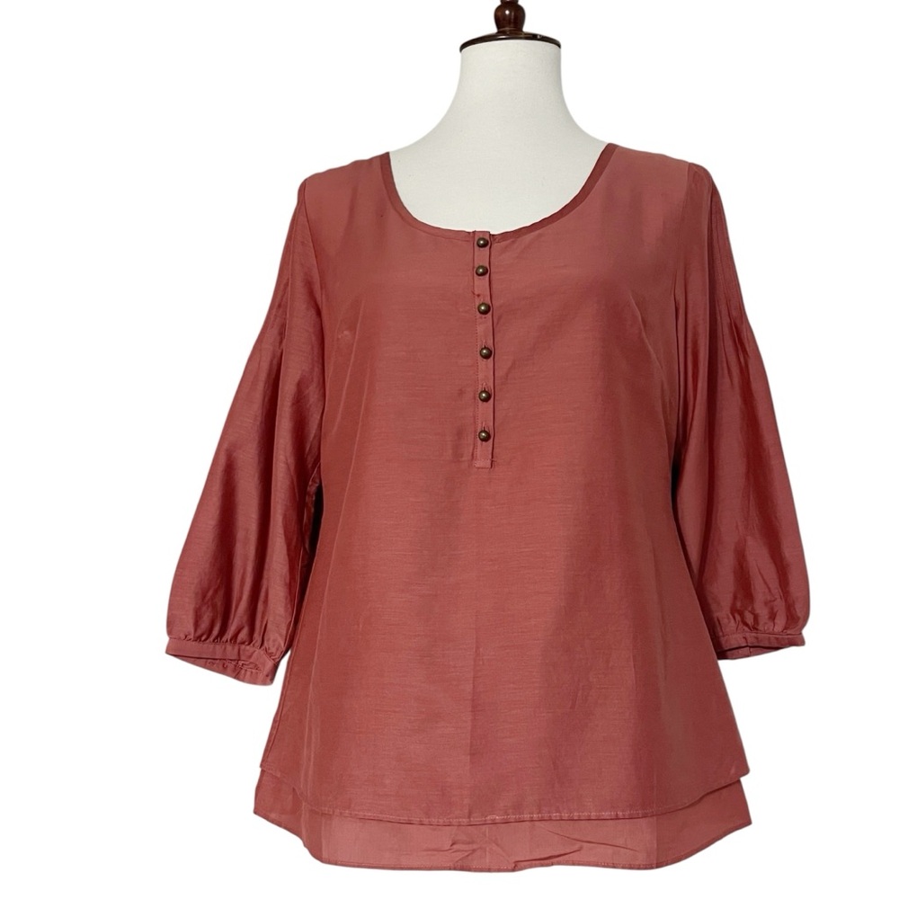 Soft Surruondings Women's Blouse 3/4 Sleeve Size XSmall